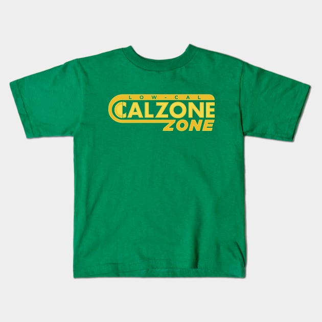 Low-Cal Calzone Zone (minimalist) Kids T-Shirt by DCLawrenceUK